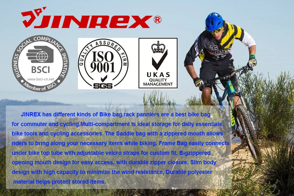 Jinrex New Best Sell Accessory Bike Cycling Saddle Sport Bag with Bottle