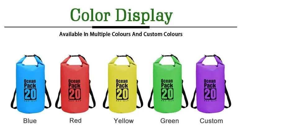 Yellow Customized Waterproof Dry Bag Boating Roll Top Backpack with Transparemt Window