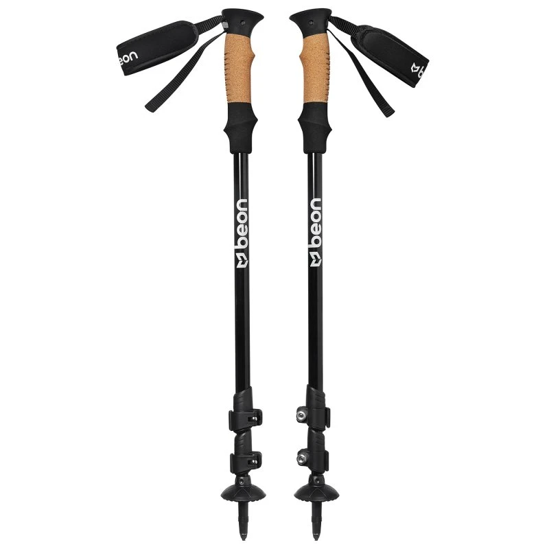 Cork Grip Portable Carbon Fiber Quick Lock Anti-Shock Telescopic Hiking Walking Sticks Trekking Poles