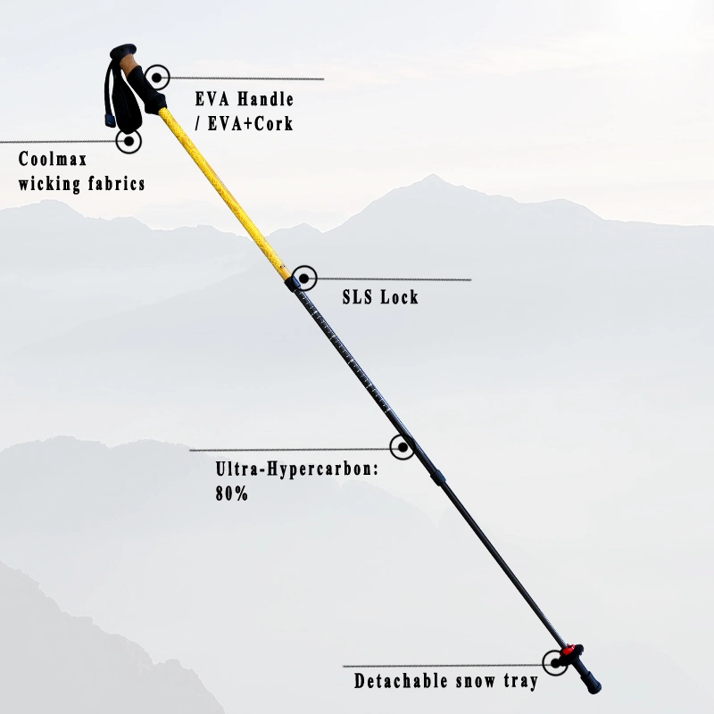 Durable Telescopic Climbing Equipment Nordic Walking Trekking Stick Poles
