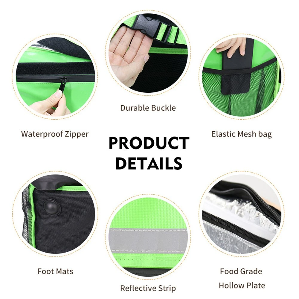 High Quality Popular Design Custom Printed Lunch Thermal Food Delivery Insulated Cooler Bag